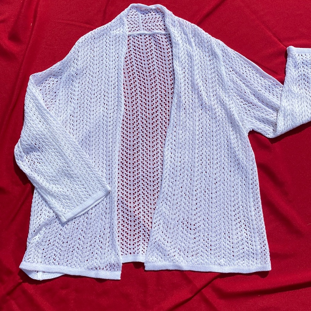 Crochet White Sweater Jacket